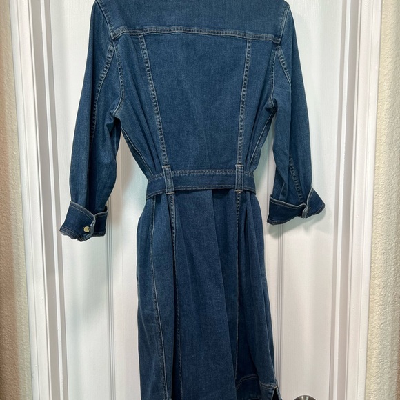White House Black Market Medium Wash Denim Dress - Picture 2 of 3